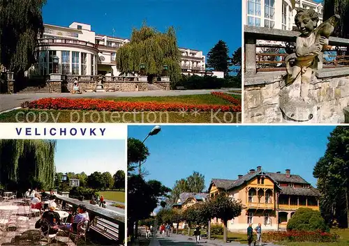 AK / Ansichtskarte Velichovky Lazne vznikly Leci se v nich mistni slatinou nemoci pohyboveho ustroji Lazensky provoz je celorocni Velichovky