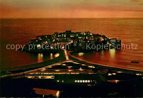 AK / Ansichtskarte Sveti_Stefan Ansicht bei Nacht Sveti_Stefan