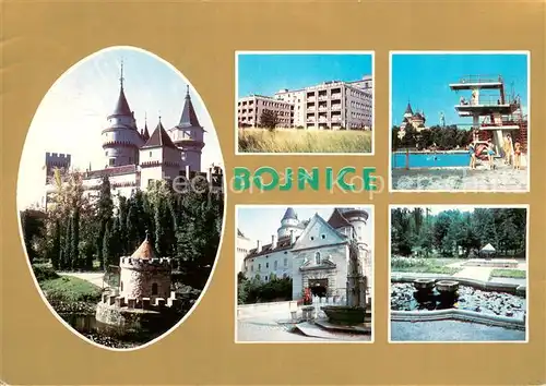 AK / Ansichtskarte Bojnice Historia Bojnic sa viaze k povodnemu hradu a teplym prarmenom Prva pisona sprava Je v nom umlestnene Vlastivedne muzeum Bojnice