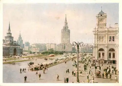 AK / Ansichtskarte Moscow_Moskva Komsomolskaja Platz Moscow Moskva