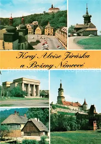 AK / Ansichtskarte Nachod_Tschechien Dobrosov Jiraskova Chata Hronoy Jiraskovo divadlo Ratiborice Stare belidlo Nove Mesto nad Metuji zamek Nachod Tschechien