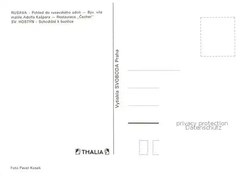 AK / Ansichtskarte Rusava Panorama Byv vila malife Adolfa Kaspara Restaurace Ceher Sv Hostyn Schodiste k bazilice Rusava