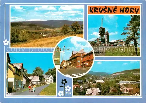 AK / Ansichtskarte Krusne_Hory Panorama Krinych hor s Klinovcem Bozi Dar Klinovec Pstruzi Potucky Krusne Hory