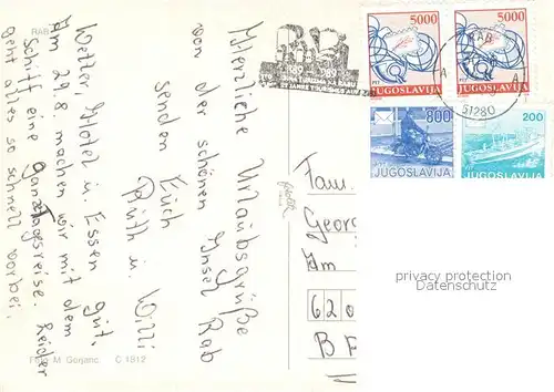 AK / Ansichtskarte Rab_Croatia Panorama Rab_Croatia