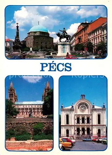AK / Ansichtskarte Pecs Denkmal Kirche Theater Pecs
