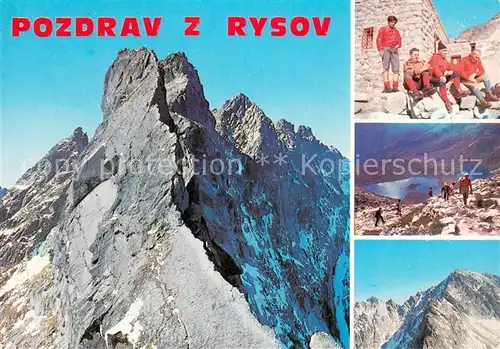 AK / Ansichtskarte Rysov_Rysy_Tatry Zabi kon Chata pod Rysmi Zabich plies Rysy 