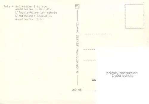 AK / Ansichtskarte Pula_Pola_Croatia Amfiteatar 