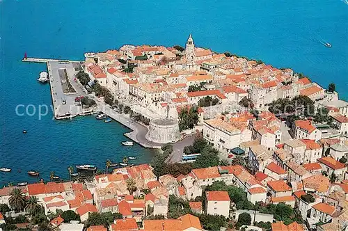 AK / Ansichtskarte Korcula Fliegeraufnahme Korcula