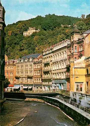 AK / Ansichtskarte Karlovy_Vary Ricka Tepla protekajici stredem lazenske ctvrti Karlovy Vary