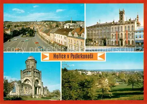 AK / Ansichtskarte Horice_v_Podkrkonosi Belohradske pahorkatine Puvodni Mesto proslulo socharskou Goticka radnice Horice_v_Podkrkonosi