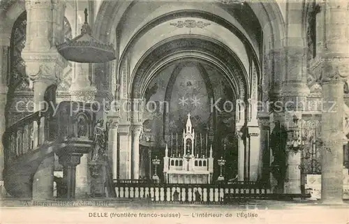 AK / Ansichtskarte Delle_Belfort Interieur de l eglise Delle_Belfort