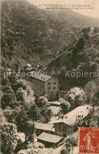 AK / Ansichtskarte Thiers Les Papeteries anciennne fabrique du papier timbre Thiers
