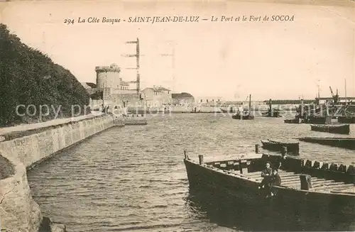 AK / Ansichtskarte Saint Jean de Luz Le port et Fort de Socoa Cote basque Saint Jean de Luz