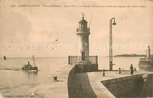 AK / Ansichtskarte Saint Nazaire_Loire Atlantique Avant Port Phare nouvelle entree Saint Nazaire