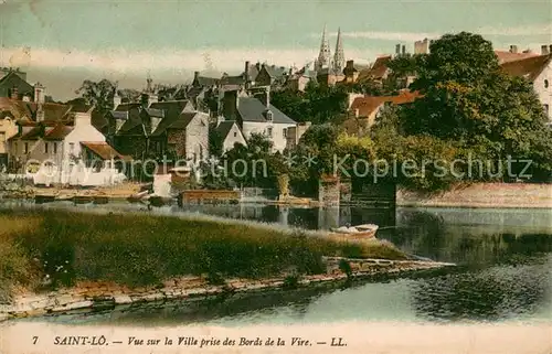 AK / Ansichtskarte Saint_Lo Vue sur la ville prise des bords de la Vire Saint_Lo