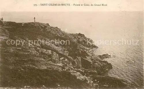 AK / Ansichtskarte Saint Gildas de Rhuys Pointe et Croix du Grand Mont Saint Gildas de Rhuys
