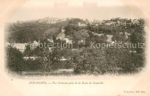 AK / Ansichtskarte Avranches Vue generale prise de la Route de Granville Avranches