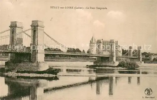 AK / Ansichtskarte Sully sur Loire Pont suspendu Sully sur Loire