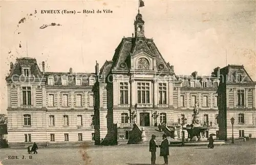 AK / Ansichtskarte Evreux Hotel de Ville Rathaus Evreux