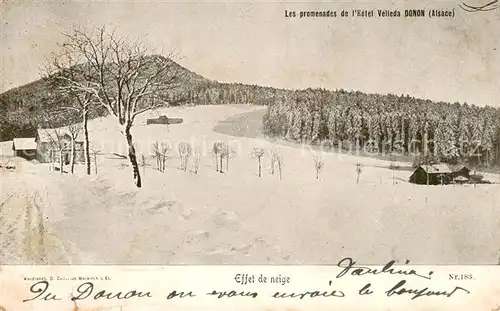 AK / Ansichtskarte Donon Les promenades de l Hotel Velleda Effet de neige Donon
