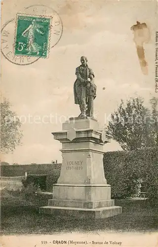 AK / Ansichtskarte Craon_Mayenne Statue de Volney Monument Craon Mayenne