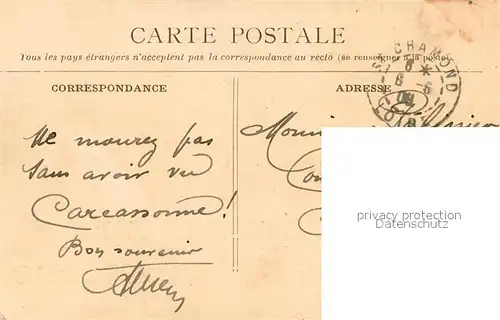 AK / Ansichtskarte Carcassonne Vue generale de l Ouest Carcassonne