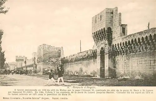 AK / Ansichtskarte Avignon_Vaucluse Remparts d Avignon Avignon Vaucluse