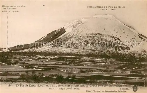 AK / Ansichtskarte Le_Puy_de_Dome Hotellerie du Col de Ceyssat Observatoire du Puy de Dome Le_Puy_de_Dome