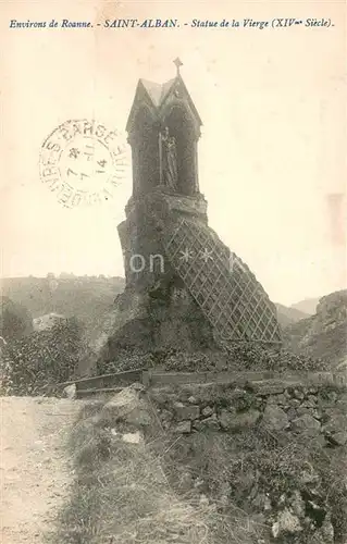 AK / Ansichtskarte Saint Alban les Eaux Statue de la Vierge Saint Alban les Eaux