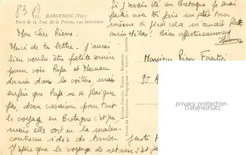 AK / Ansichtskarte Bargemon Porte de la Tour de la Prison vue interieure Bargemon