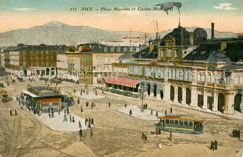 AK / Ansichtskarte Nice_Alpes_Maritimes Place Massena et Casino Municipal Nice_Alpes_Maritimes