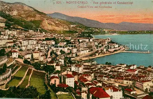 AK / Ansichtskarte Monte Carlo Vue generale et Condamine  Monte Carlo