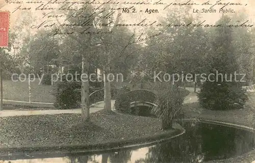 AK / Ansichtskarte Agen_Lot_et_Garonne Le Jardin Public Agen_Lot_et_Garonne