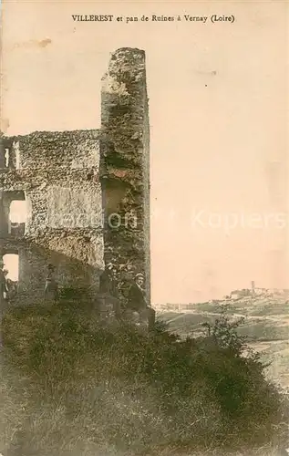 AK / Ansichtskarte Villerest et pan de Ruines a Vernay Villerest
