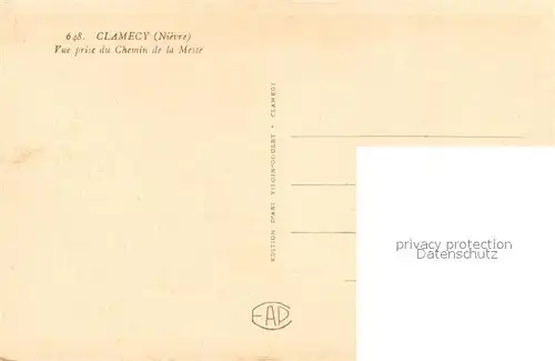 AK / Ansichtskarte Clamecy_Nievre Vue prise du Chemin de la Messe Clamecy_Nievre