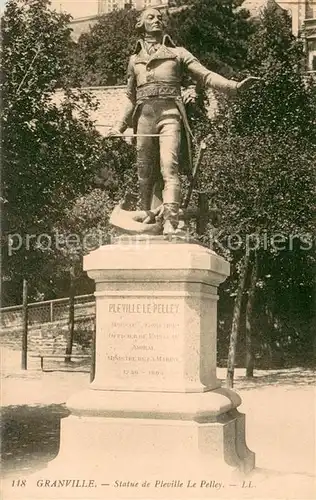 AK / Ansichtskarte Granville_Manche Statue de Pleville Le Pelley Monument Granville_Manche