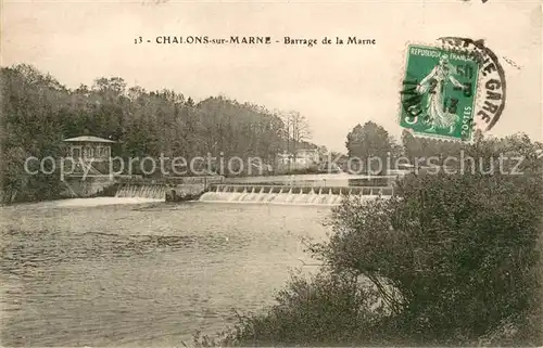 AK / Ansichtskarte Chalons sur Marne Barrage de la Marne 