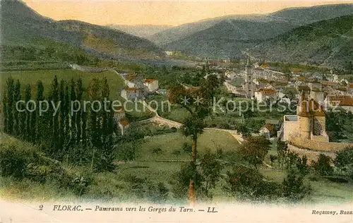 AK / Ansichtskarte Florac Panorama vers les Gorges du Tarn Florac