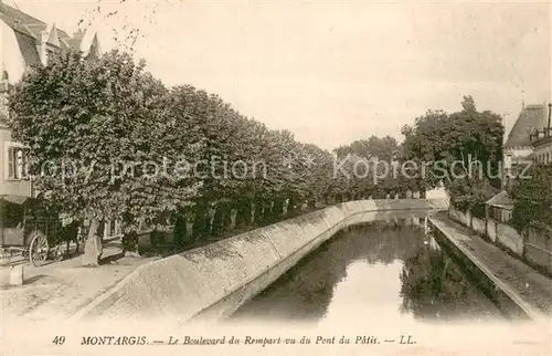 AK / Ansichtskarte Montargis_Loiret Boulevard du Rempart vu du Pont du Patis Montargis Loiret