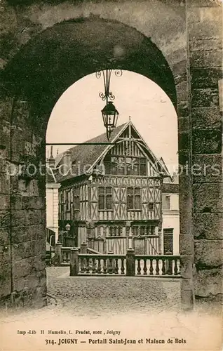 AK / Ansichtskarte Joigny_Yonne Portail Saint Jean et maison de bois Joigny Yonne