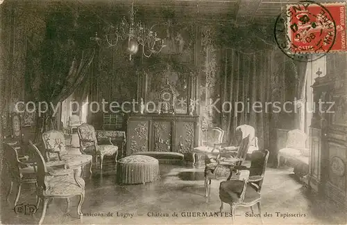 AK / Ansichtskarte Guermantes Chateau Salon des Tapisseries Guermantes