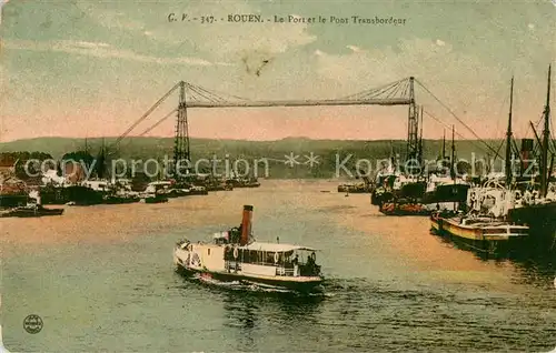 AK / Ansichtskarte Rouen Le port et pont transbordeur Rouen