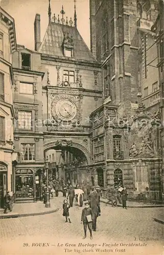 AK / Ansichtskarte Rouen Gros Horloge facade occidentale Rouen