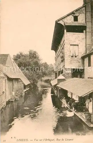 AK / Ansichtskarte Lisieux Vue sur l Orphiquet Rue de Livarot Lisieux