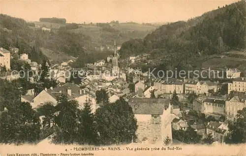 AK / Ansichtskarte Plombieres les Bains_Vosges Vue generale prise du sud est Plombieres les Bains