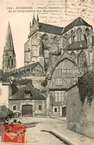 AK / Ansichtskarte Auxerre Vieille maison de la Corporation des Mariniers Auxerre