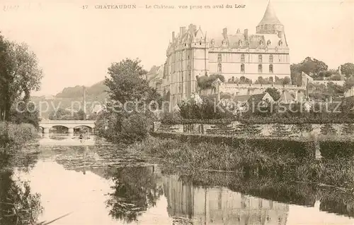 AK / Ansichtskarte Chateaudun Chateau vue prise en aval du Loir Chateaudun
