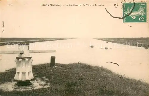 AK / Ansichtskarte Isigny sur Mer Le confluent de la Vire et de l Aure Isigny sur Mer