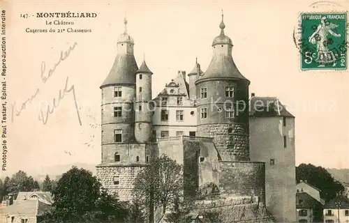 AK / Ansichtskarte Montbeliard Chateau Casernes du 21e Chasseurs Montbeliard