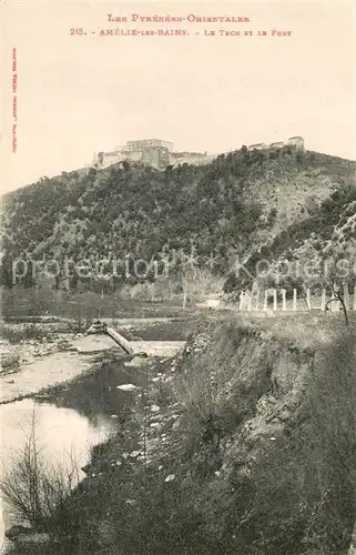 AK / Ansichtskarte Amelie les Bains Palalda La Tech et le fort Amelie les Bains Palalda